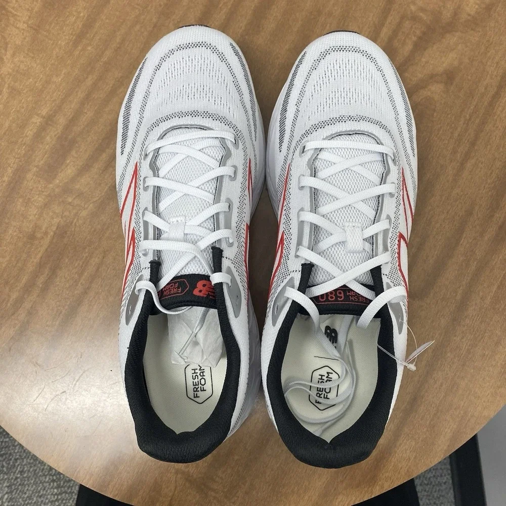 NEW BALANCE Fresh Foam 680v8 Running Shoes Sneakers White/Black Men's Size 11 US